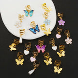 20pcs Alloy Lace Heart-Shaped Water Drop Pendant Accessories DIY Braid Hair Accessories Hair Clips