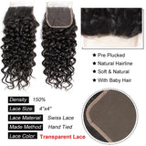 Water Wave Bundles With 4x4 Lace Closure Burmese Virgin Human Hair Water Curly Bundles With Closure Human Hair Weave Extension