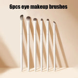 HSF Marketplace natural eye makeup brushes set with ultra-soft white eyeshadow and eyeliner brushes