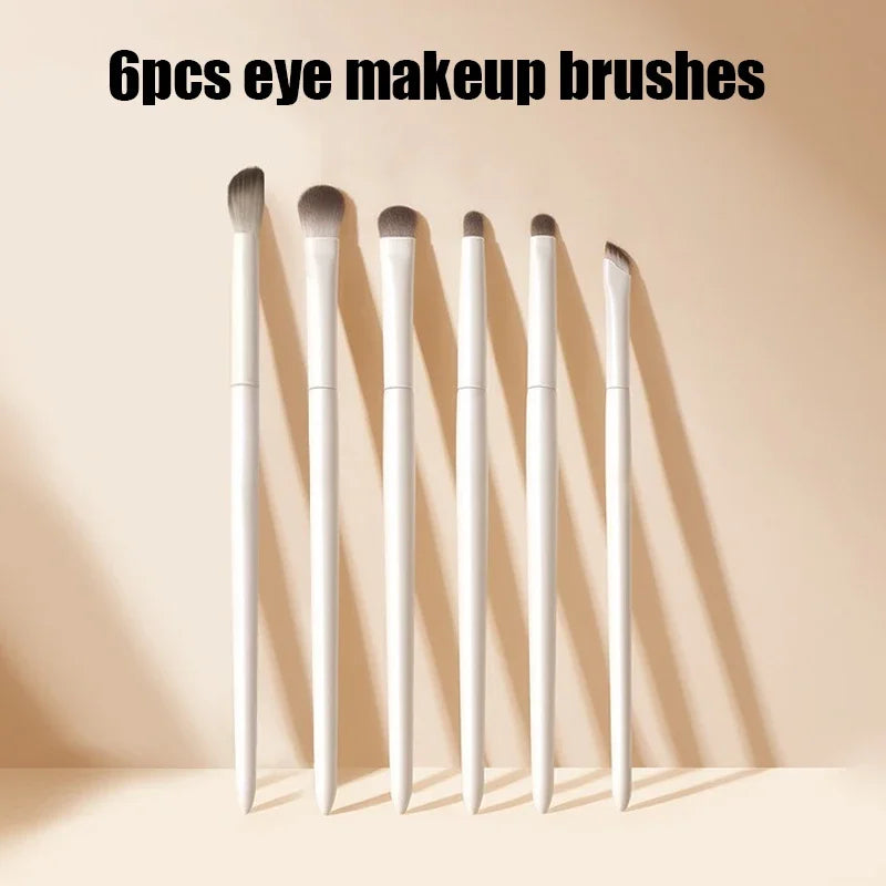 HSF Marketplace natural eye makeup brushes set with ultra-soft white eyeshadow and eyeliner brushes