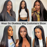 Glueless Wigs Human Hair 7x5 Pre Cut Lace Closure 13x6 Straight HD Lace Frontal Human Hair Wigs For Women Pre Pluck Wear And Go