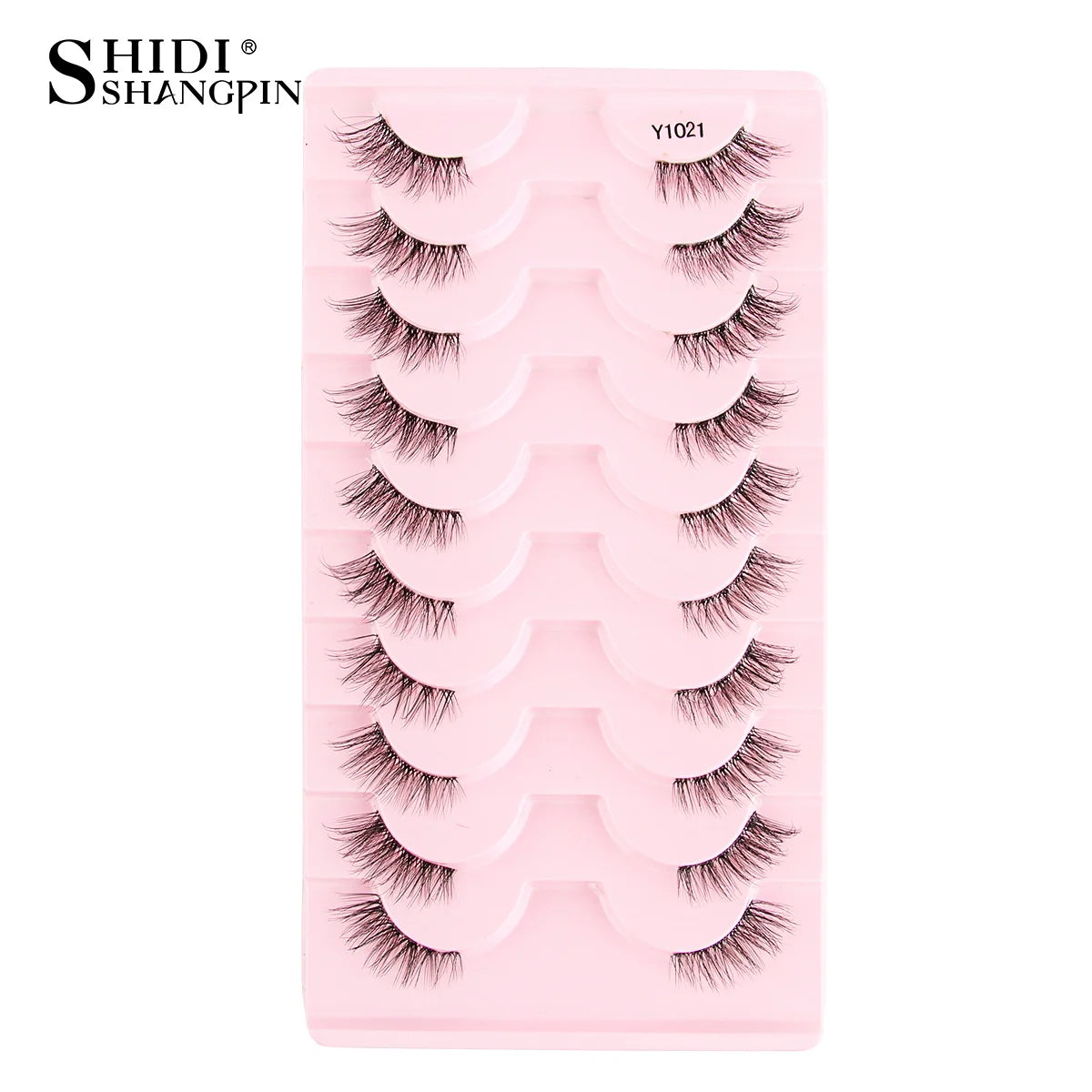 Half Eyelashes False Lashes 10-5 Pairs Cat Eye Eyelashes Eyelash Extension 3D Mink Half Lash Natural Makeup Faux Cils Maquiagem