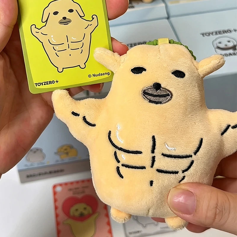 Nudaeng Weekly Life plush puppy keychain blind box pendant collectible doll mystery box toy