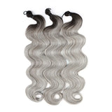 26 Inch Crochet Braid Hair 300G Synthetic Ombre Brown 27/30/613 Deep Wave Braiding Hair Extensions Body Wave Twist Crochet Hair