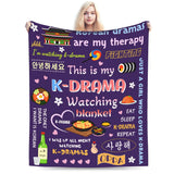 K-Drama plush blanket by HSF Marketplace, featuring cozy K-Culture-inspired design for soft comfort and style