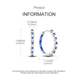 925 sterling silver hoop earrings with night sky gemstones by HSF Marketplace
