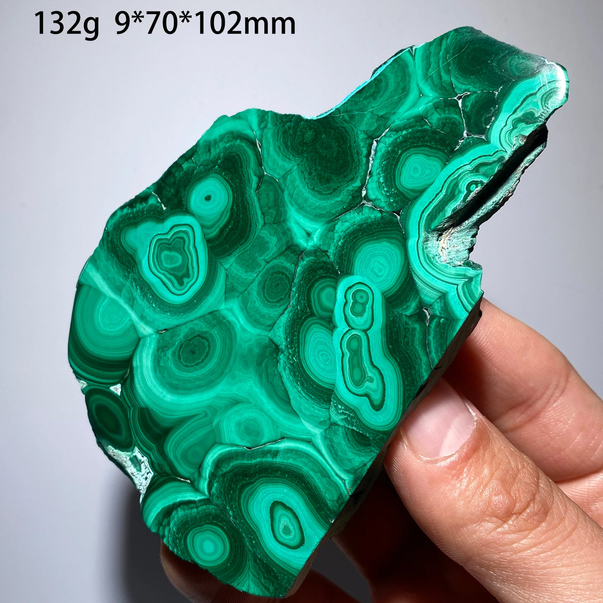 Natural Malachite Mineral Specimens Slab Slices Single-Sided Polished Quartz Crystal Healing Stone Home Decor