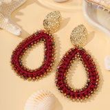 Colorful handmade water drop shape earrings for women by HSF Marketplace
