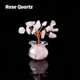 Natural Gemstone Mini Crystal Tree Bonsai Natural Stone Tabletop Decor,Home Office Luck Tree Home Ornaments