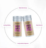 Hair Wax Stick for Flyaways Frizzy Hair, Non-Greasy Edge Control Hair Smoothing Stick, Tame Baby Hairs Broken Hair for Hairline Nape Temples, Natural Hold No White Residue, Portable Mess-Free Hair Styling Wax for Daily Travel