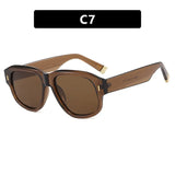 Thick polygonal square tortoise shell sunglasses with gradient lenses from HSF Marketplace, UV400 protection, stylish outdoor eyewear.