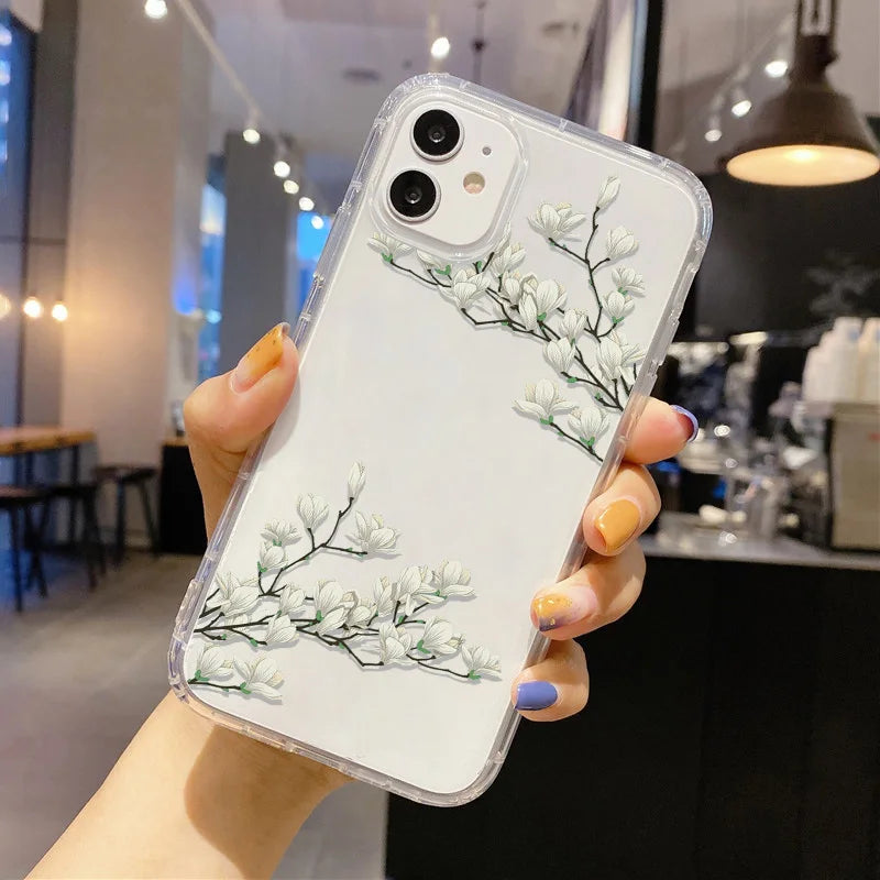 Flower phone case for iPhone 17, 18 Pro Max, 15, 14, 13, 12, and 11 by HSF Marketplace