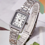 Casio Watch for Women Top Brand Luxury Set 30m Waterproof Quartz Ladies Watch Tonneau Shape Stainless Steel Reloj Mujer LTP-V007