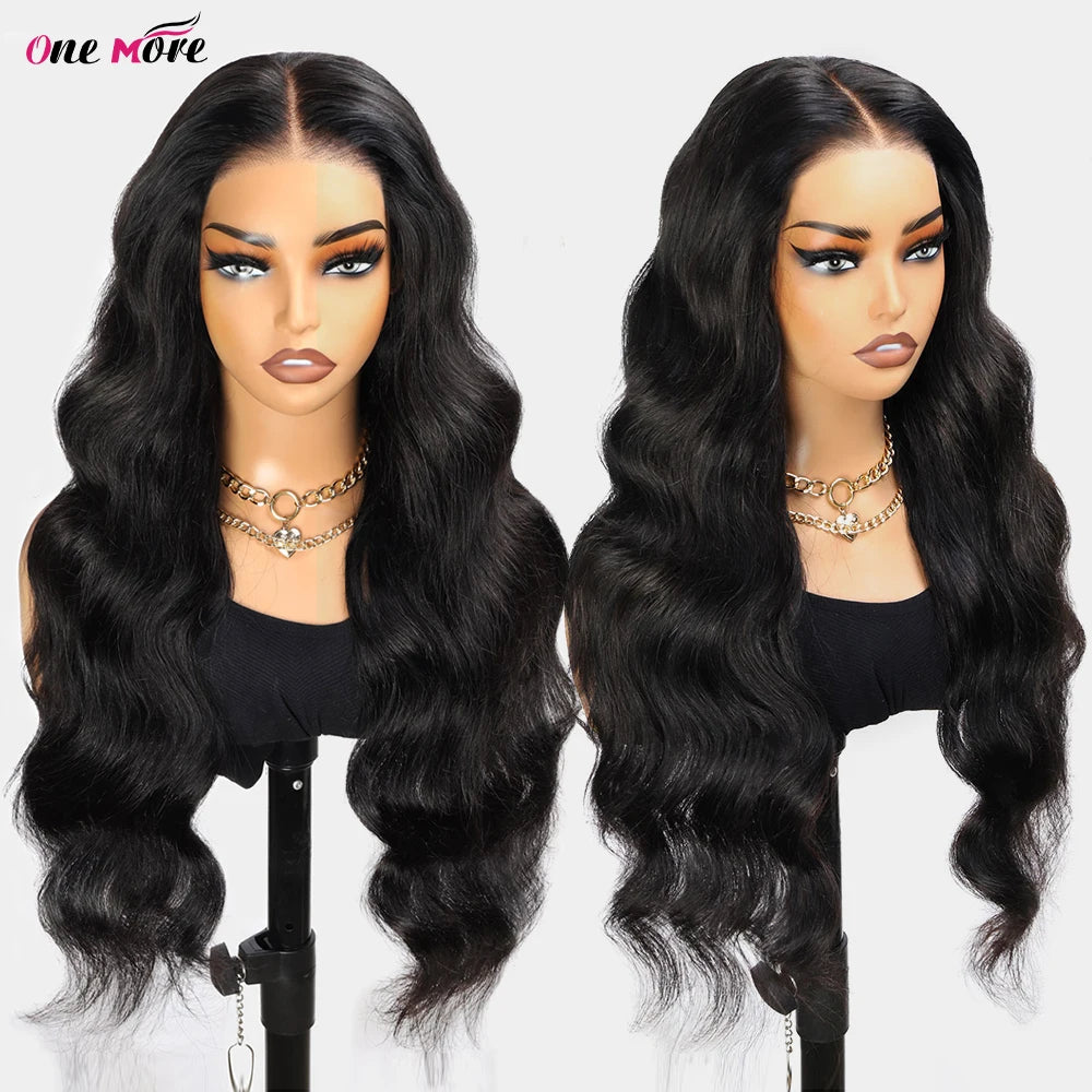Brazilian Body Wave Human Hair Weave 2x6 with 3/4 Natural Hair Bundles Deep Parting Closure for Hair Extensions