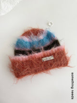 Y2K striped winter scarf, gloves and hat set for women by HSF Marketplace