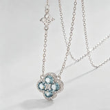 925 sterling silver four-leaf clover pendant necklace for women by HSF Marketplace