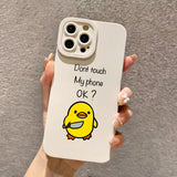 Cute Cartoon Duck Silicone Phone Case for iPhone Models