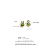 Stainless steel K9 crystal stud earrings for women by HSF Marketplace, silver-tone design