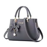 Korean trendy autumn and winter bow women's shoulder bag by HSF Marketplace, large portable messenger purse with stylish design