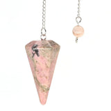 Natural Crystal Pendulums for Divination Dowsing Amethyst Pink Quartz Pendulum Reiki Healing Gem Stone Pendant Pendulos
