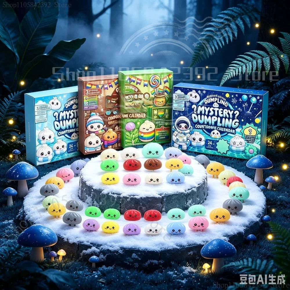 2026 Christmas advent calendar with 24 dumpling-shaped sensory toys for stress relief by HSF Marketplace