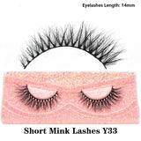 Dropshipping Short 3D Mink Lashes Fake Eyelashes Natural Soft Wispy Cruelty Free Lashes Fluffy Lightweight Eye Lashes Extension