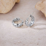 18K gold plated stainless steel hoop earrings for women by HSF Marketplace
