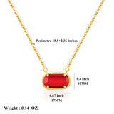 Women's vintage birthstone necklace in stainless steel pendant by HSF Marketplace