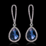 HSF Marketplace champagne crystal drop earrings for elegant wedding looks, featuring sparkling dangling crystals