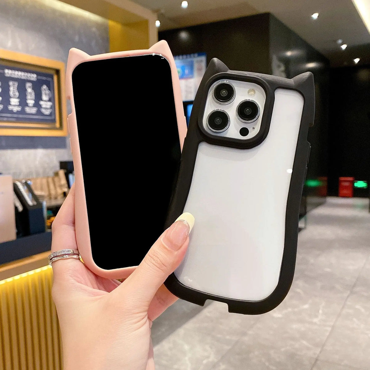 3D cat ear shockproof phone case for iPhone by HSF Marketplace