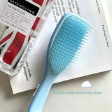 Anti-Static Tangle-Free Portable Hair Comb for Curly And Straight Hair Dandruff-Free Plastic Comb with Handle for Home Use