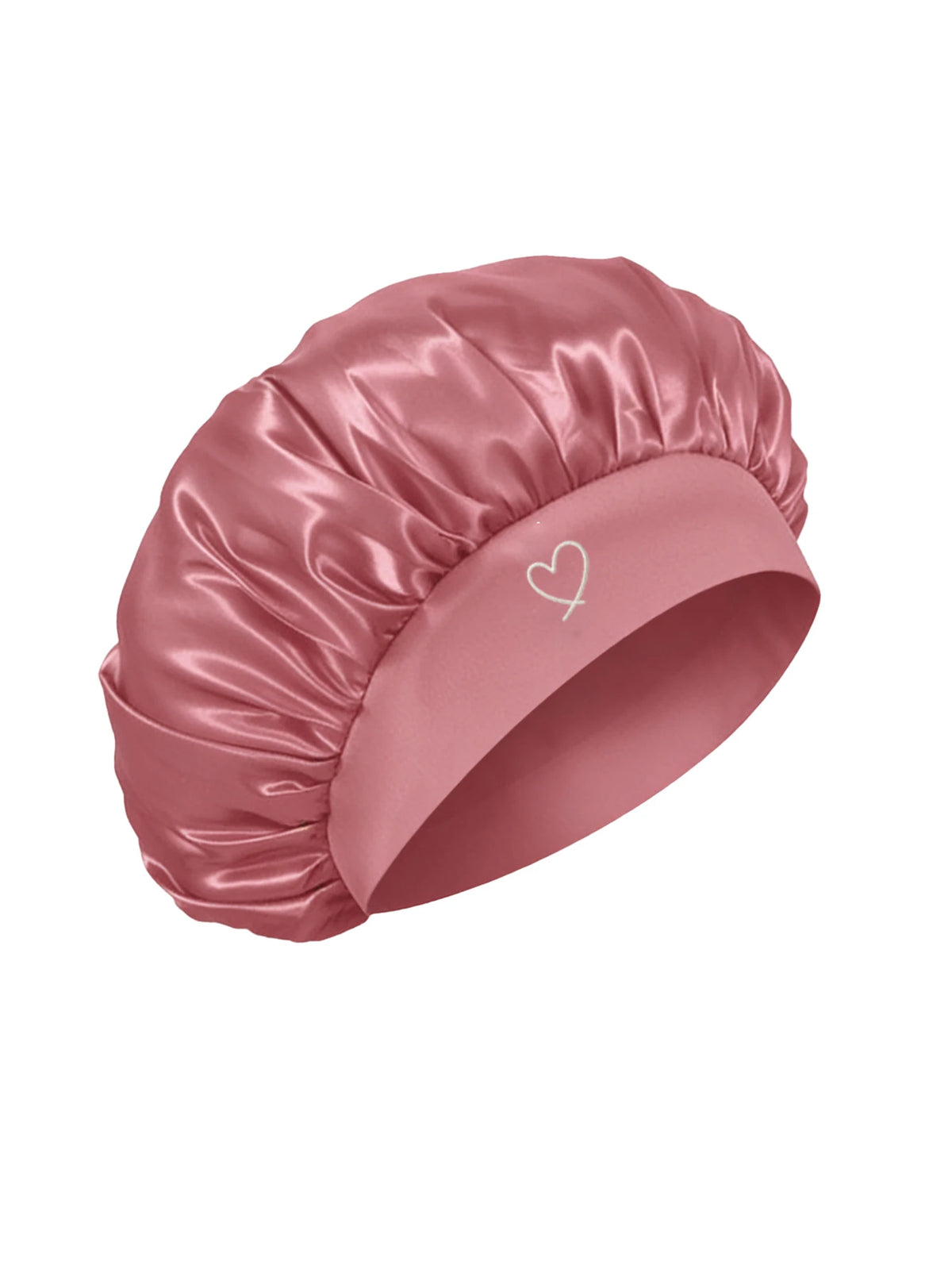 Satin sleep bonnet for women with fashionable wide brim, HSF hair protection accessory