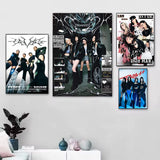A-Aespa Whiplash aesthetic HD canvas wall art poster featuring K-pop group aespa imagery