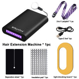 Professional hair extensions kit with UV light glue and styling tools by HSF Marketplace