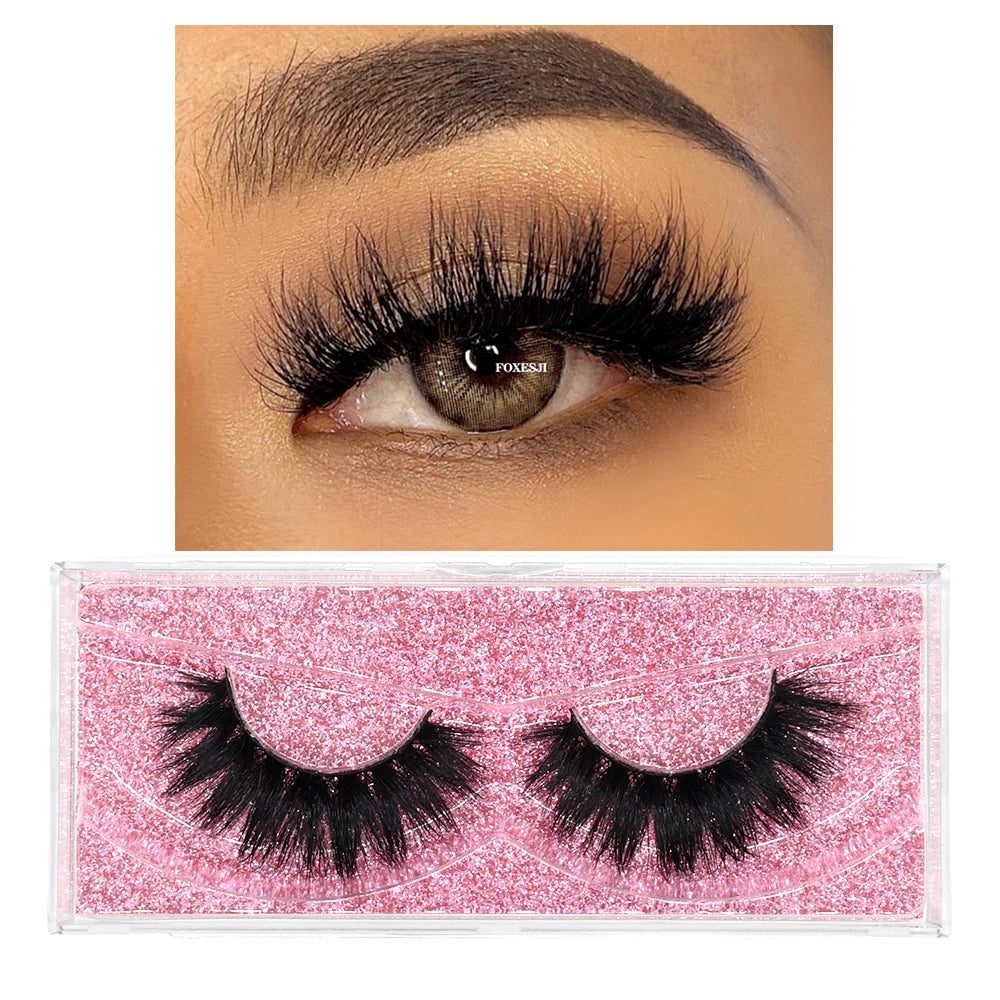 Dropshipping 3D Mink Eye Lashes Fluffy Volume Eyelash Extension Natural Wispy Full Strip Mink False Eyelashes Bulk Lash Makeup