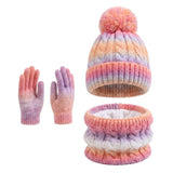 Solid color fleece children's hat, scarf and gloves winter set by HSF Marketplace