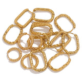 Six stainless steel textured hoop earrings for DIY jewelry making by HSF Marketplace