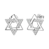 Orstarry S925 sterling silver 18k gold classic knot stud earrings for women, close-up view
