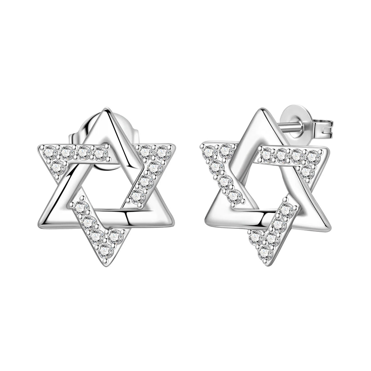 Orstarry S925 sterling silver 18k gold classic knot stud earrings for women, close-up view