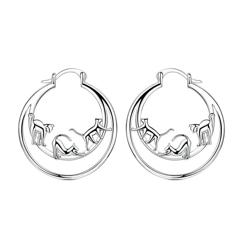 Hypoallergenic CZ zircon hoop earrings in 925 sterling silver by HSF Marketplace