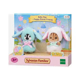 Sylvanian Families Christmas set with robot unicorn attack figures in festive party outfits and accessories