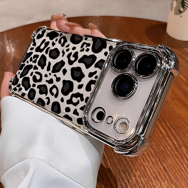 Burgundy leopard print phone case for iPhone 13–18 Pro Max by HSF Marketplace