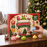 New Christmas Countdown Calendar Blind Box 24-Grid Squishy Fun Stress-Relieving Hole Squishy Fun