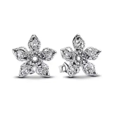925 sterling silver herbarium cluster heart halo stud earrings for women, sparkling wedding jewelry