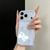 Cute Bow Star Cherry Pattern Clear Phone Case for iPhone Models