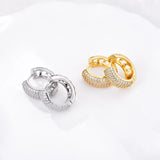 Elegant zirconia round huggie hoop earrings for women by HSF Marketplace