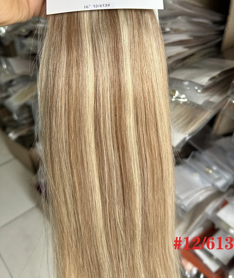 ZZHAIR Brazilian Remy human hair ribbon ponytail, 16–20 inch natural straight clip-in horsetail extension