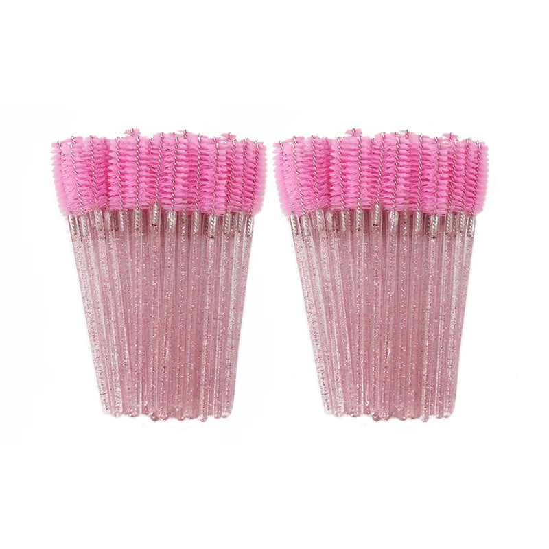 50-piece eyelash brush set for lash extensions and makeup by HSF Marketplace