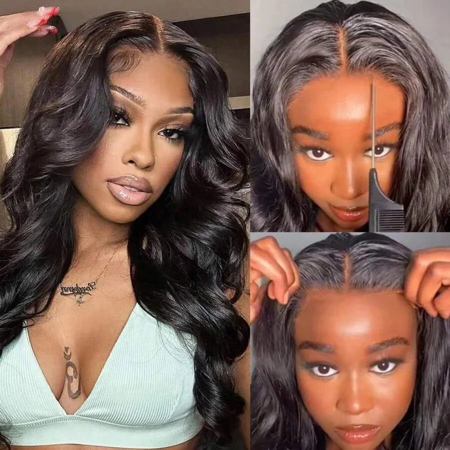 18 24 Inch  HD Transparent Lace Frontal Wigs Body Wave Human Hair 13x4 Lace Front Wig Medium Length Closure Wigs For Women