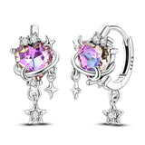 Hypoallergenic CZ zircon hoop earrings in 925 sterling silver by HSF Marketplace